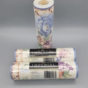 Imperial Prepasted Wallpaper Border Lot of 3 Floral Lattice 5 Yards 51306140